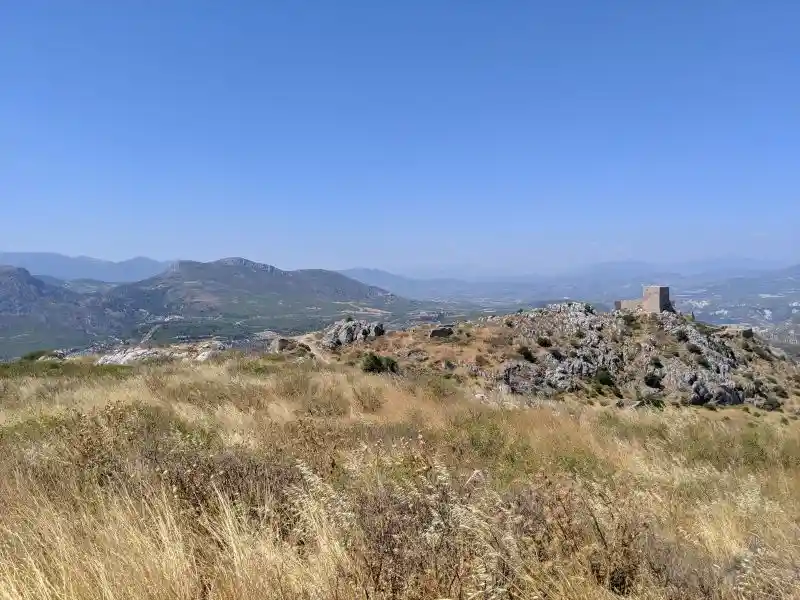 Panoramic view of Acrocorinth with Frankish tower